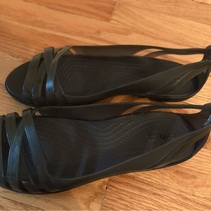 Crocs Comfort Sandals size 7 black NWOT